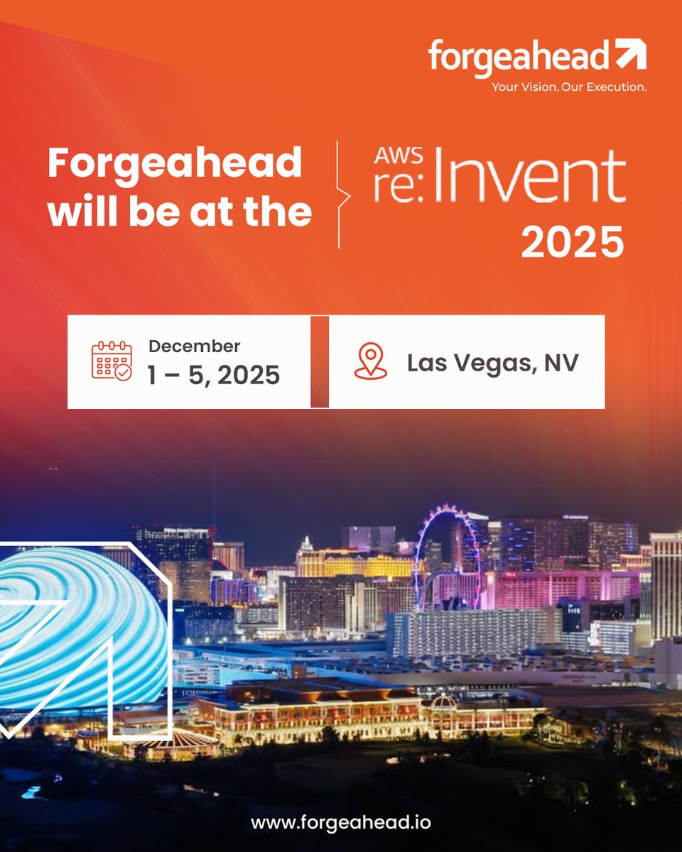 forgeaheadio's tweet image. Our CXO team will be at AWS exploring cloud-native, AI development &amp;amp; modernization. Stay tuned!

#BuildOnAWS #CloudEngineering #ProductEngineering