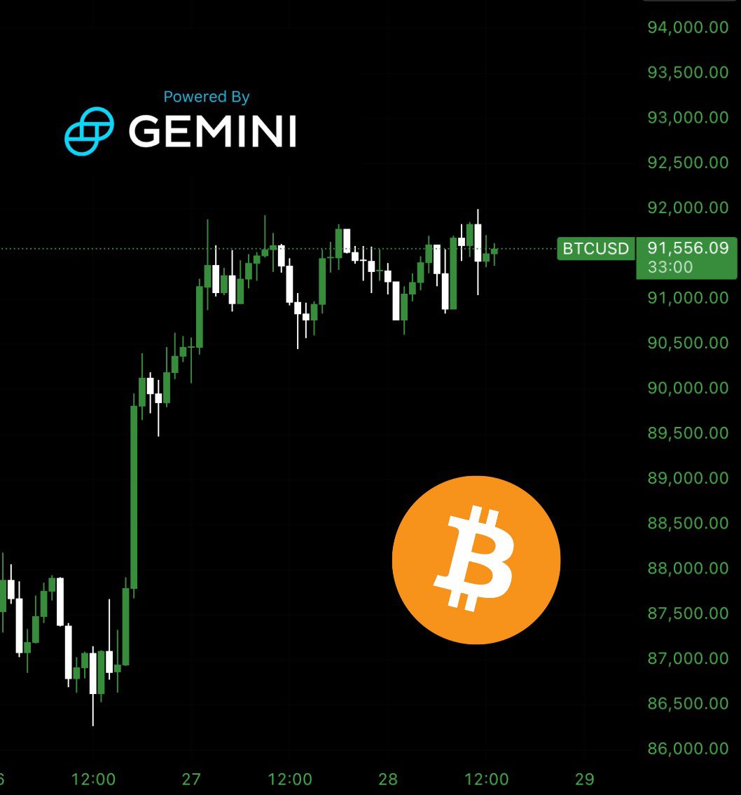 BitcoinArchive's tweet photo. 🔸$91,500 Bitcoin https://t.co/Re2DKk8bI8