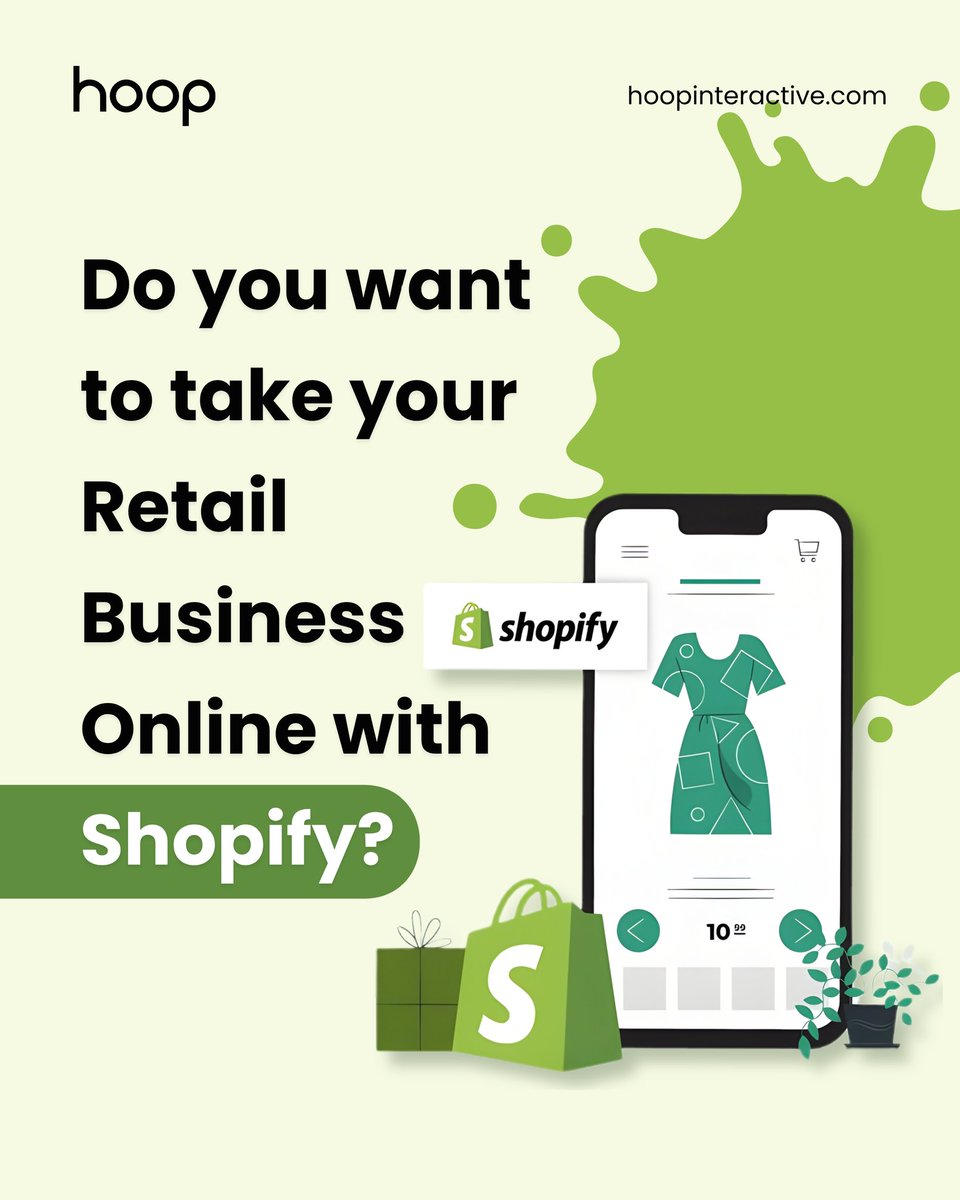 HoopInteractive's tweet image. 🚀 Imagine selling your products while you sleep—sounds good, right?
That’s the power of taking your retail business online with Shopify.
Let’s turn your idea into a thriving online business.
#hoopinteractive #businesswebsites #customwebdevelopment #websiteforbusiness