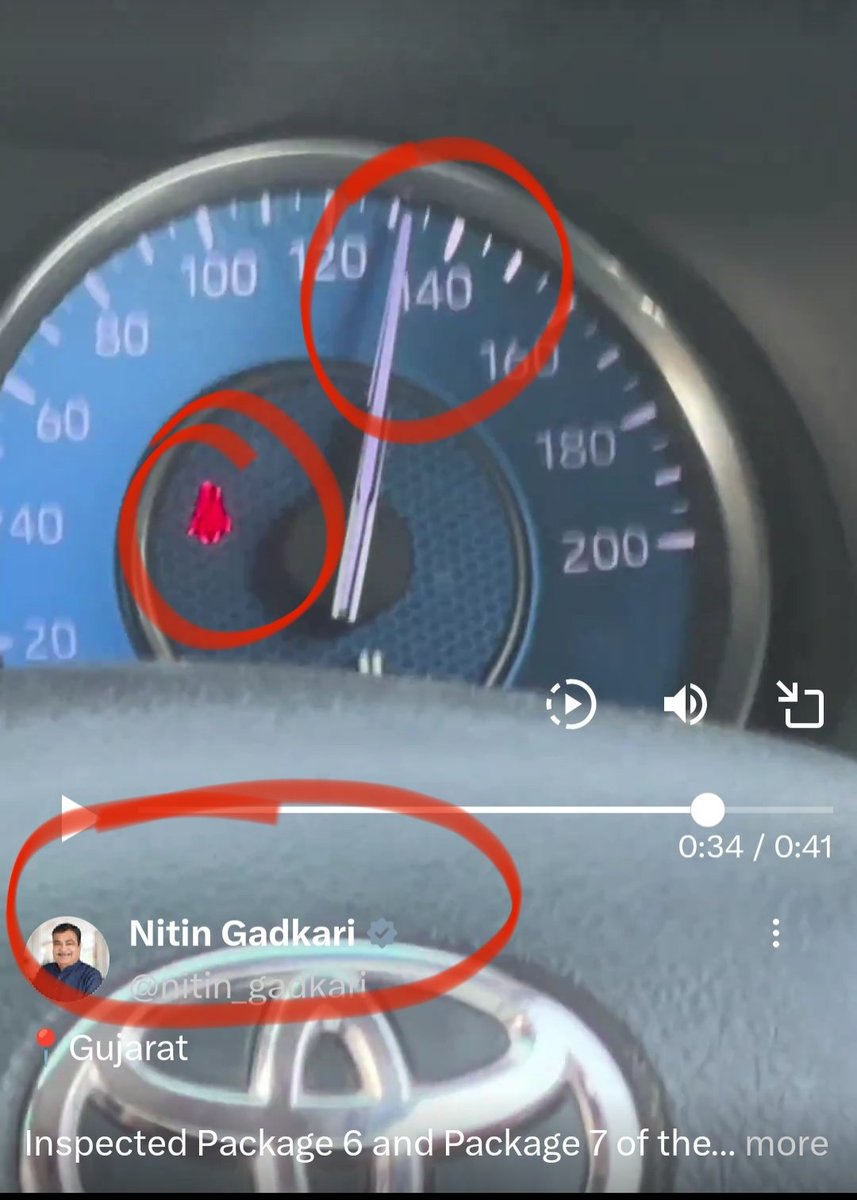 Gaddapa's tweet image. 🚨 crossing 130km/h
🚨 Not wear seat belt..
Any fine/action @COTGuj_office @MORTHIndia @nitin_gadkari #RoadSafety