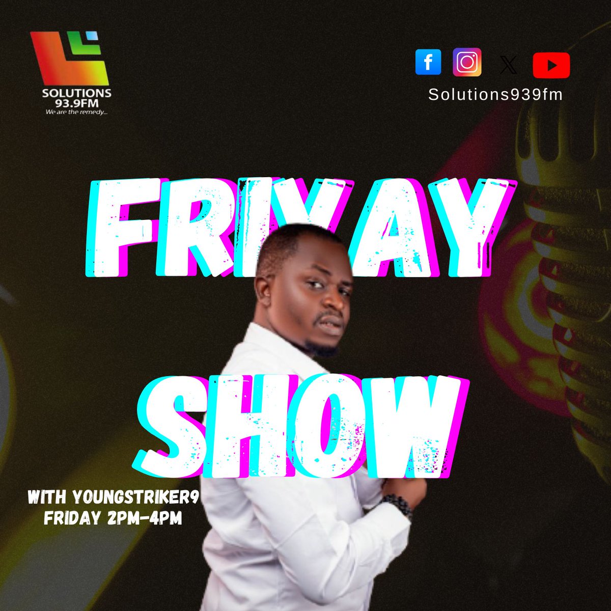 It’s Friyay time! 🎊 Join THE SQUAD <a href="/Youngstriker9/">YoungStriker9</a> X <a href="/BigTeeTTW/">Olugbemiga Toluwalope</a> X <a href="/DjOlex_SG/">Soundgod</a>  for the ultimate weekend kickoff—laughter, fun, and fabulousness await! Let’s make some unforgettable memories! #FriyayShow #WeekendVibes