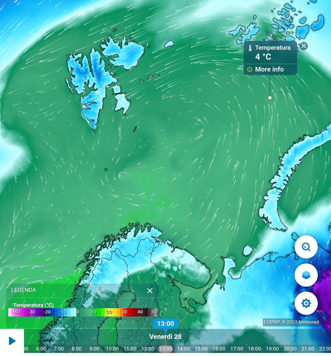 SteveLeo_'s tweet image. portlongyear.kystnor.no
The bright polar day at 80° Lat North 
2 m air temperature 4°C
#climate #HotSeas