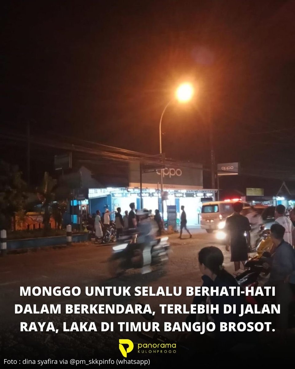 panoramaKP's tweet image. ● Monggo untuk selalu berhati-hati dalam berkendara, terlebih di jalan raya, LAKA di timur Bangjo Brosot.

● Foto dikirim oleh : dina syafira &amp;amp; pak D via @pm_skkpinfo 
● Lokasi : Timur Bangjo Brosot, Kapanewon Galur, Kulon Progo, YK.
#panoramakulonprogo
#kulonprogo
#jogja