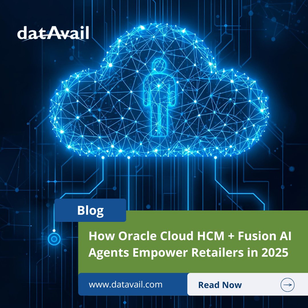 datavail's tweet image. Retailers are adopting #AI-driven capabilities in #OracleCloud HCM to streamline operations and improve workforce management. Our latest blog shows how Fusion #AIAgents automate tasks, deliver insights, and support smarter staffing decisions. datavail.com/blog/how-oracl…

#OracleHCM