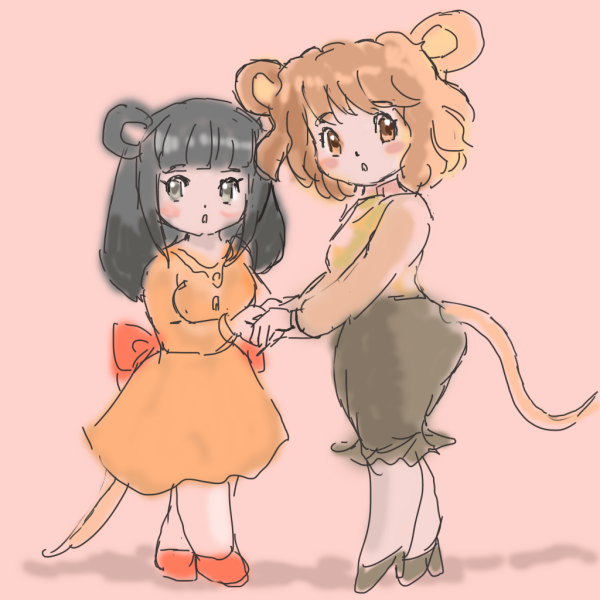 「きょうのけもむー(ねずみー女子)」|とろろ（星尾 登路郎）＠昭和の古狸のイラスト
