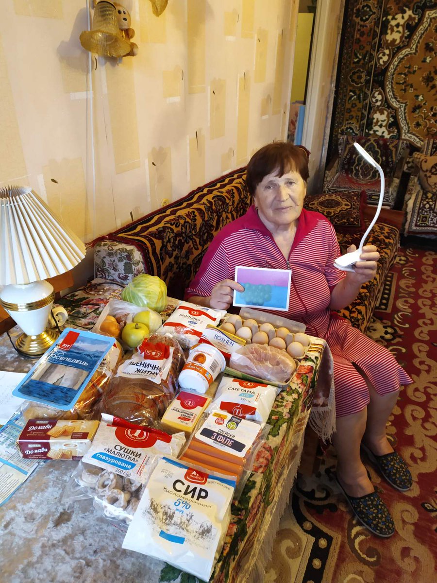 JuliaSubbotina1's tweet image. Svitlana: 
Thank you so much for your help during this difficult time. I was given wish card. I&apos;m blind and can&apos;t read, but they read it to me. Thank you so much for helping us and for your compassion.

7 seniors today and 61 in total this week
My 🅿️ 🅿️ is subbotinawed@gmail.com