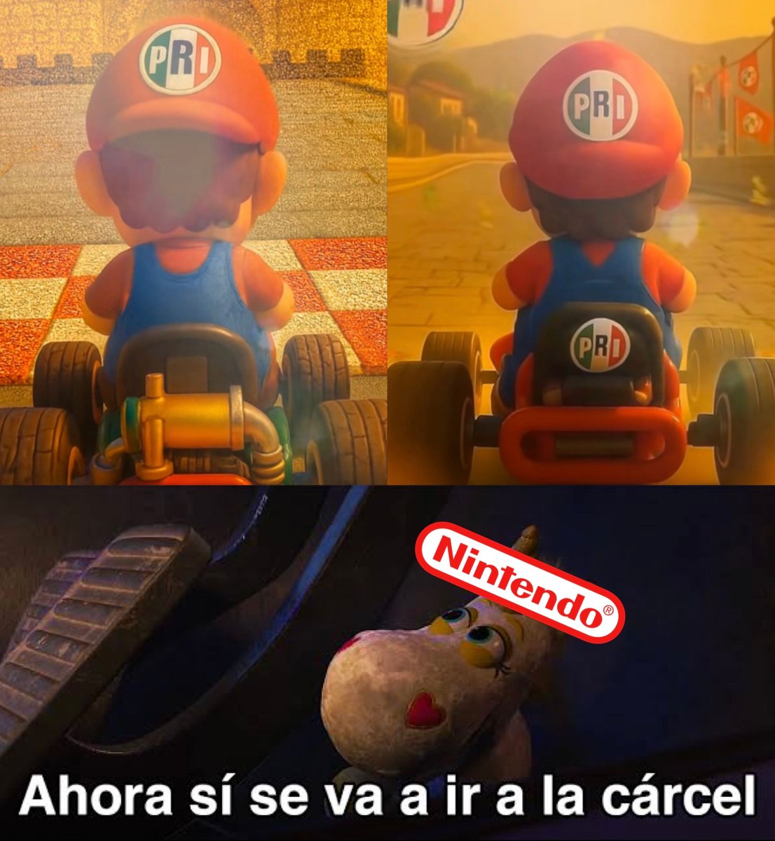 LevelUPcom's tweet image. ¡SE VIENE DEMANDA! 🫢 El partido #PRI de México usó la imagen de #MarioBros y #MarioKart de #Nintendo para un spot político hecho con IA. Los fan etiquetaron a la marca japonesa y piden que proceda legalmente en contra de ellos.
