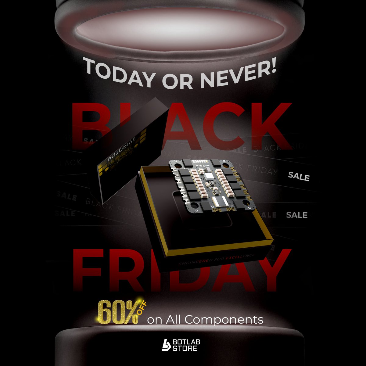BotLabStore's tweet image. Today or Never!

Black Friday Sale ends tonight.

Grab your drone components before they fly out. 🚀🔥

#BotLabStore #BlackFridaySale #LastDaySale #DroneComponents #MadeInIndiaDrones #DroneCommunity #BuiltToFlyHigh