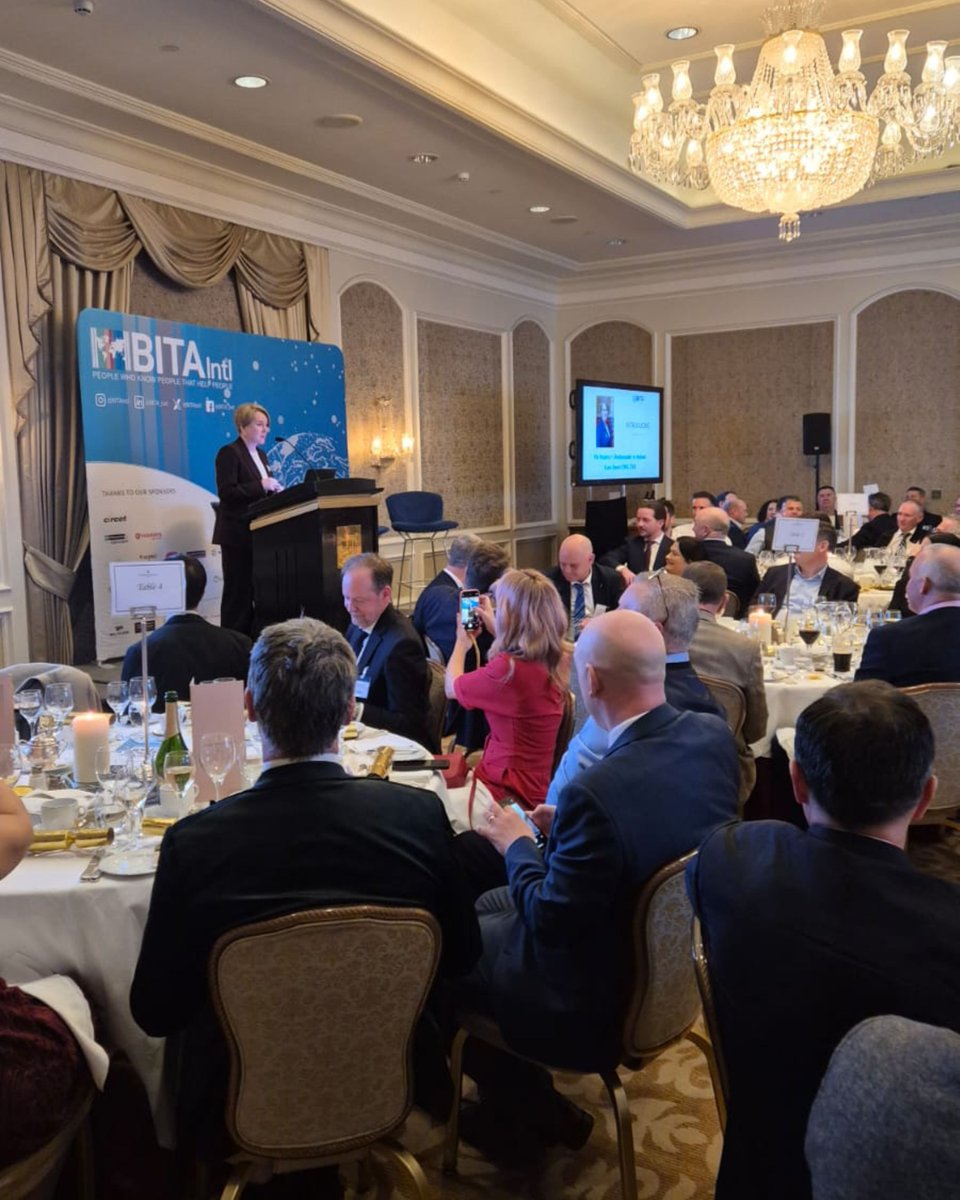 Grateful to be at the BITA #Dublin #ChristmasLunch today at the InterContinental Hotel, catching up with friends &amp; making new connections! 😊

Great to hear from His Majesty's Ambassador to Ireland, Kara Owen CMG CVO, &amp; to be treated to a lovely festive feast with wine 🍷