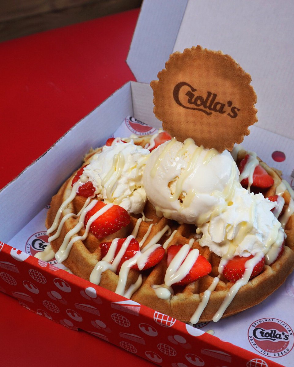 Get creative this week! 😍

You can build your perfect hot waffle combination with any ice cream, two toppings, and a sauce for just £6.95.

Come create your masterpiece in store today! 🍨

#Crollas #WaffleCombo #CreateYourOwn