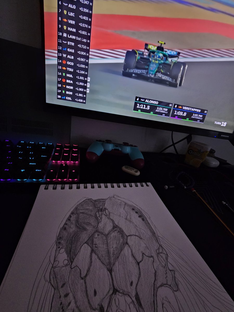 Oneuglymotherf's tweet image. Drawing feral my mate and watching F1 FP1 :D
#predator #yautja