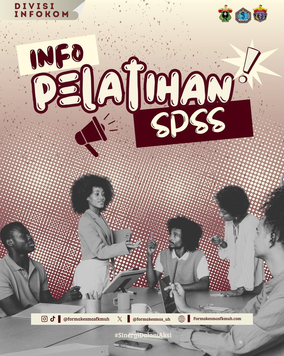 formakesmas_uh's tweet image. Siap tingkatkan skill analisis datamu? 📊
Himpunan Mahasiswa Biostatistika/KKB FKM Unhas menghadirkan Pelatihan SPSS dengan materi lengkap “Mastering Data Analysis with SPSS: From Zero to Expert”!