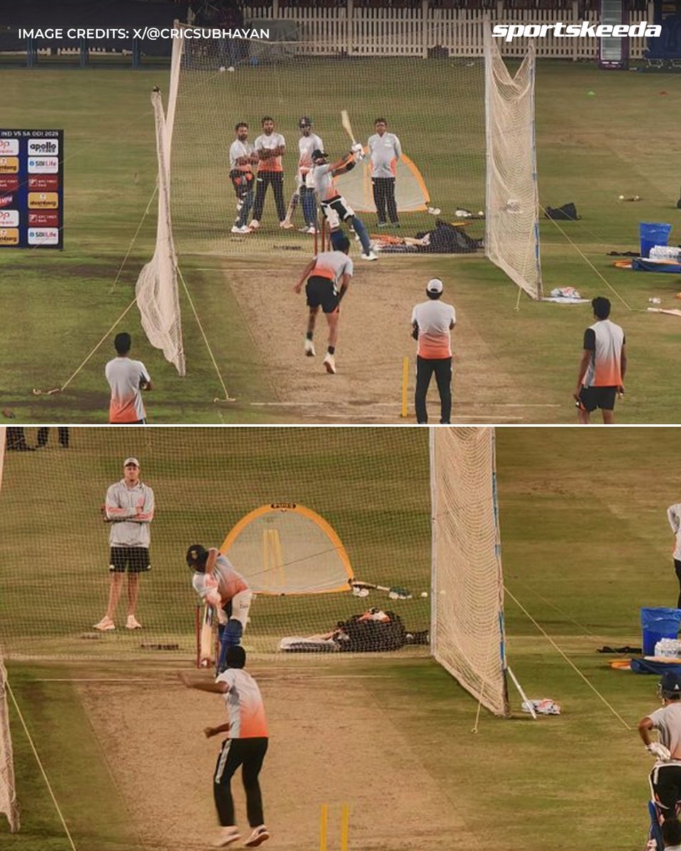 Sportskeeda's tweet image. King and Hitman in a practice session at Ranchi. 💥🌟

#Cricket #Kohli #Rohit