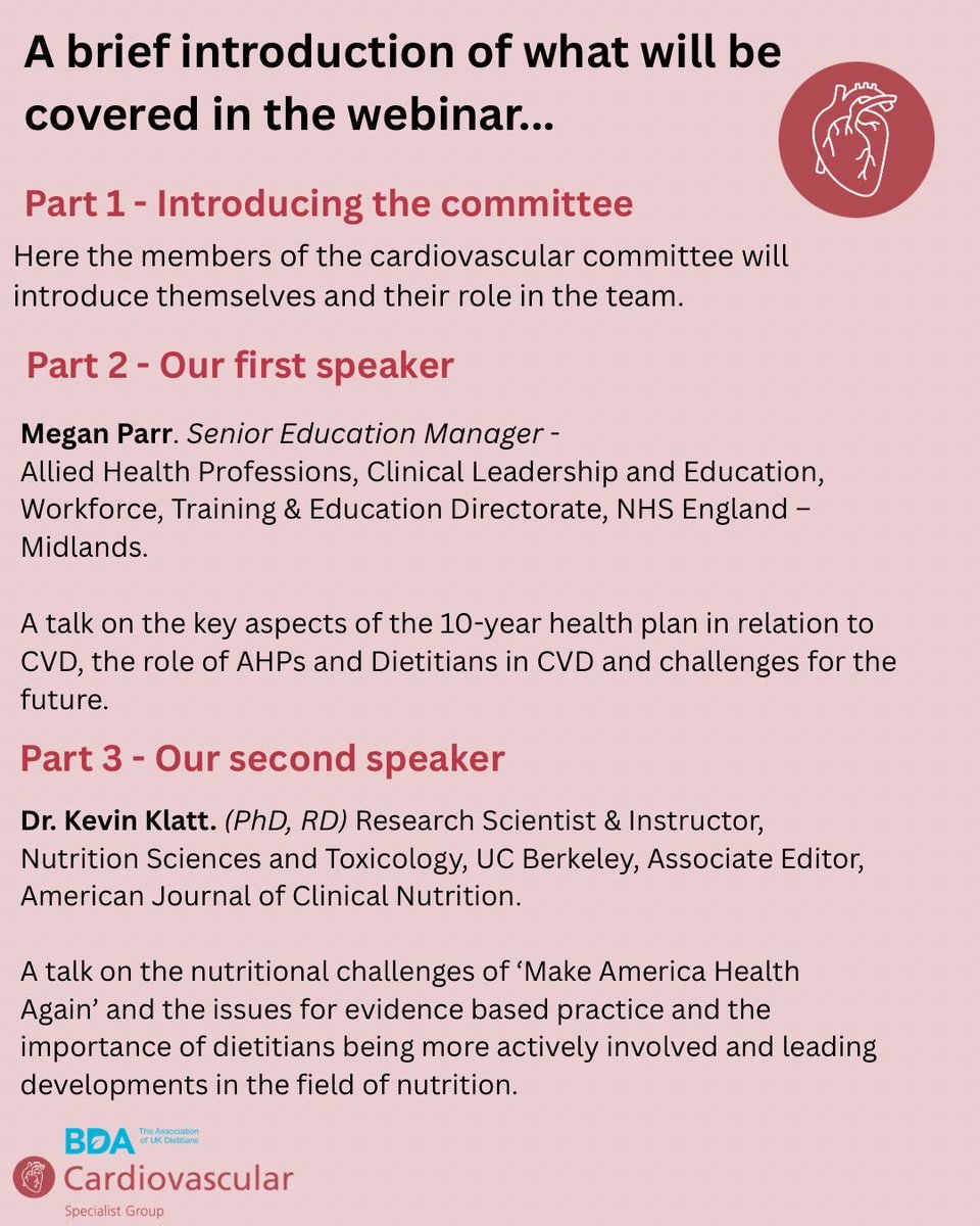 BDA_CVD's tweet photo. VERY EXCITING ANNOUNCEMENT!!
We are super excited to share that our first webinar will be held online on the 11th December !!

More information to come on speakers but for now here is a sneak peak of what is to come.
@BDA_Dietitians @DSG_BDA @drtom_butler @BDA_Obesity https://t.co/qAqYb00vHT