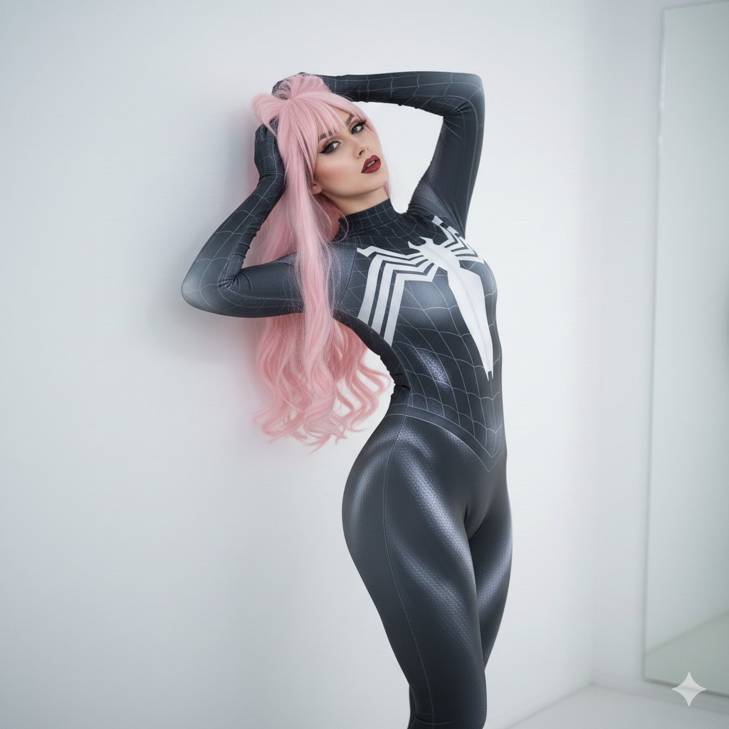 {highly detailed} {full-body portrait} of a {female cosplaye... - Example 2