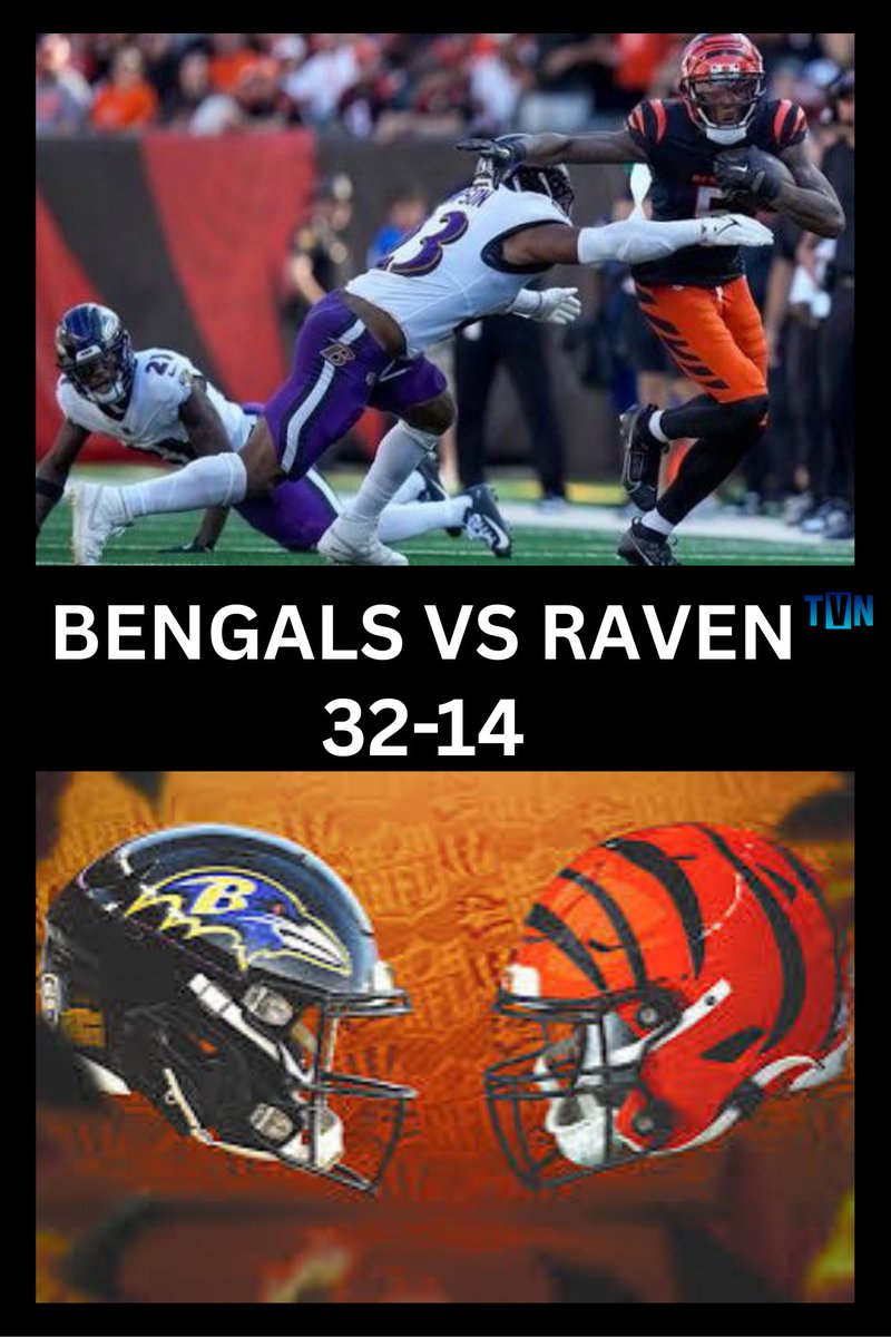 thetvn_'s tweet photo. The Bengals and Ravens faced off in Baltimore last night. The Bengals beat the Ravens 32-14. Did you watch this game? #TVN #WhereMediaBegins #NFL https://t.co/nwfrN9nbgq