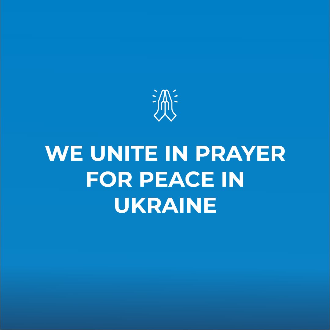 We unite in prayer for peace in #Ukraine, and for the protection of the children and families in our sites.