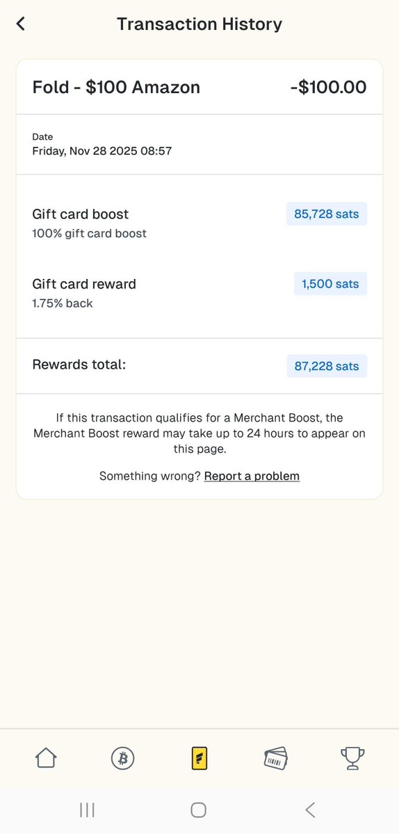 fold_app's tweet image. 🚨 Stack INSANE Sats 🚨 

1️⃣ Spin the wheel to reveal your Gift Card Boost
2️⃣ Use your boost on your next Gift Card Purchase

That&apos;s it, everybody wins!

You could win up to an extra 100% back on your next Gift Card purchase.
