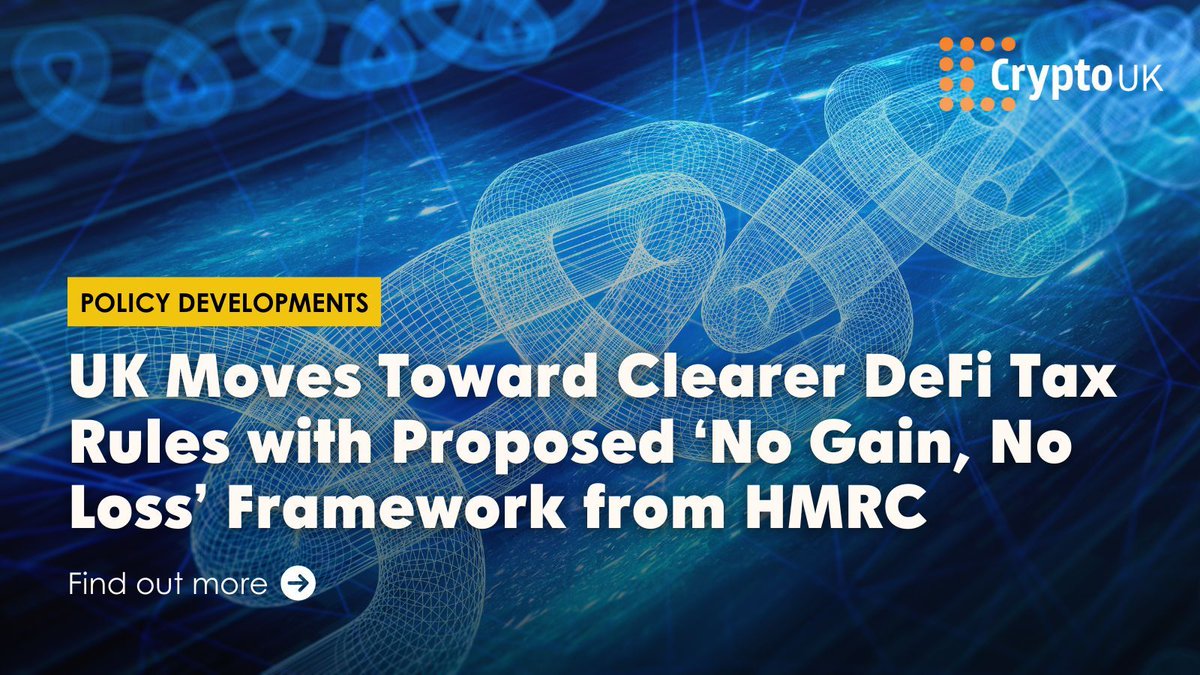 CryptoUKAssoc's tweet image. We’re pleased to see the UK government publish its latest update on the taxation of cryptoasset loans and liquidity pools — and to see HMRC continue to develop a “no gain, no loss” approach that better reflects the economic reality of these transactions. This direction of travel…