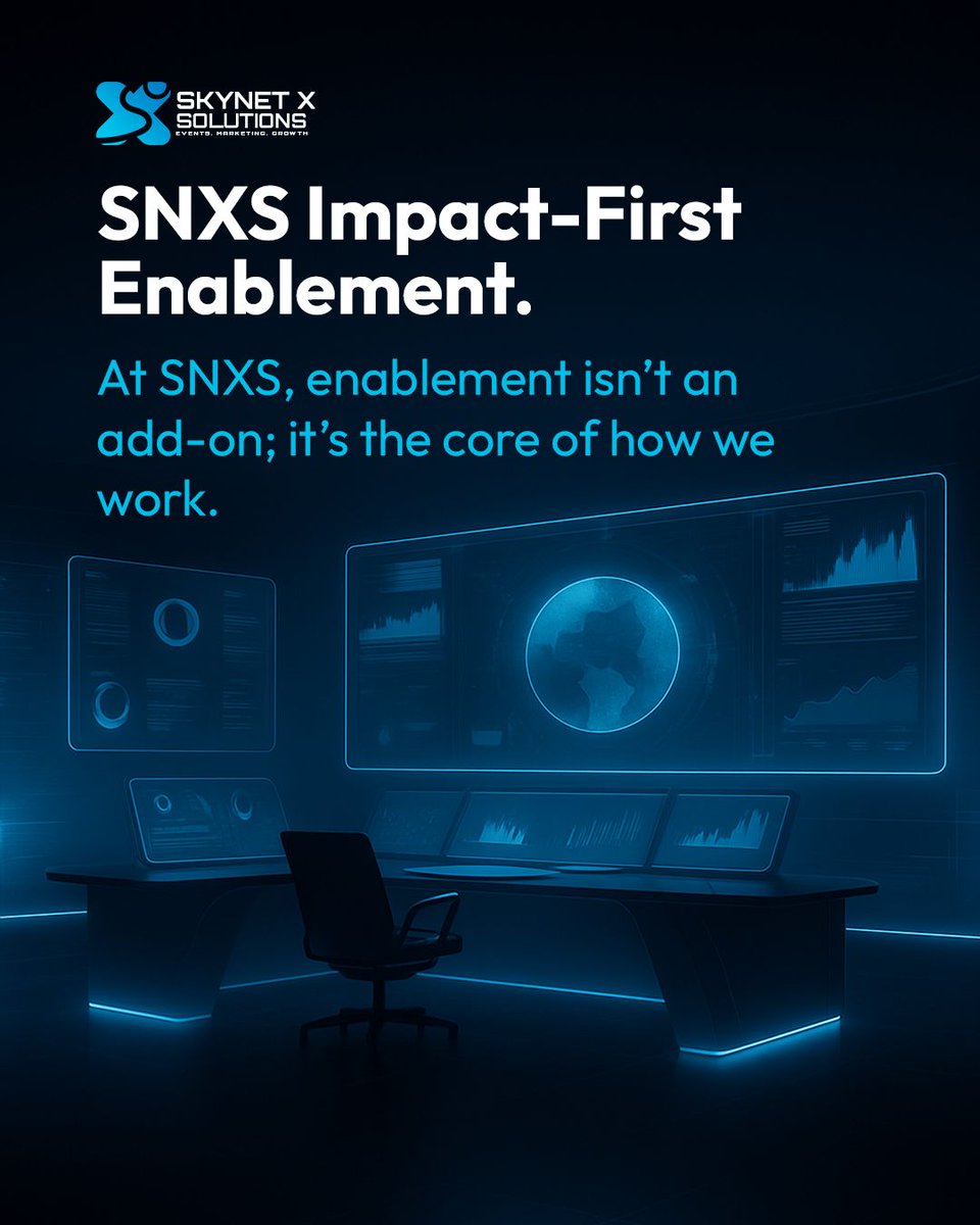 SNXS_ae's tweet image. SNXS Impact-First Enablement ⚡️

At SNXS, enablement isn’t an add-on, it’s the heartbeat of how we work 🧠💡

Contact Us NOW  info@skynetxsolutions.ae

#SNXS #FutureBuilders #Web3Academy  #Innovation 
🧵