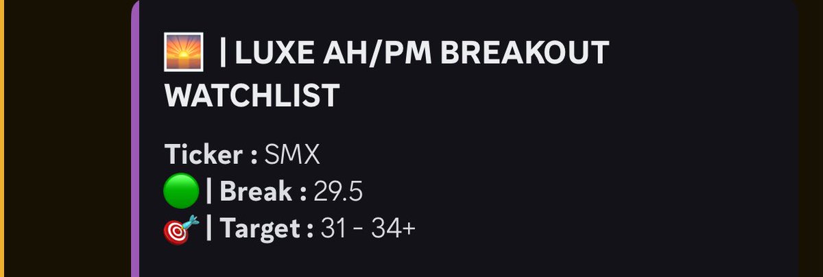Thomas_james_1's tweet image. What a move here on $SMX 🔥

We have multiple alerts on this one to the discord, at $29.50, $32 and $36.

Now hitting $40’s for 37%+ gains 🔥🔥

Link to join the discord below ⬇️  be sure to use code; BLACK50 at checkout for 50% off your first month!
