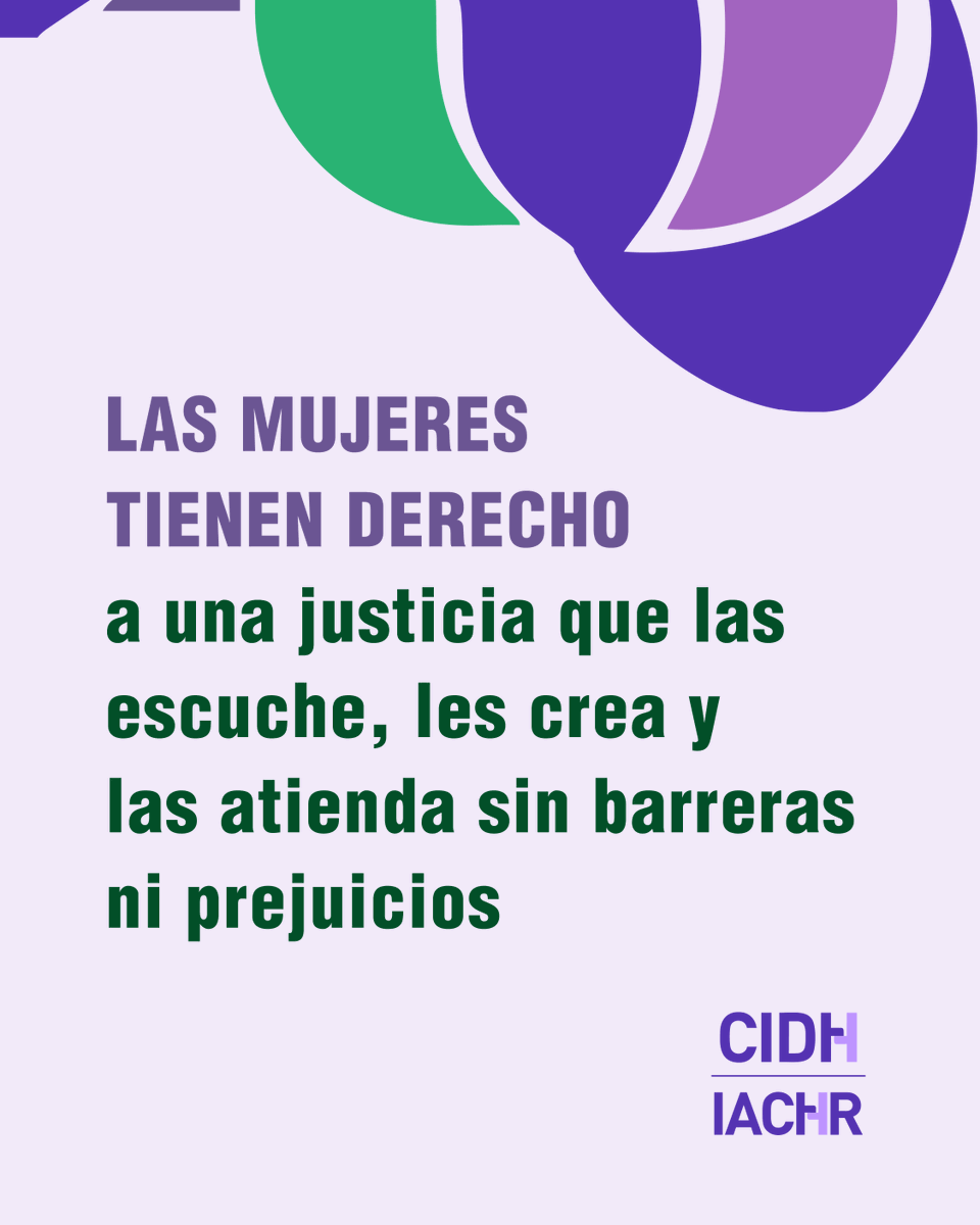 CIDH's tweet image. #25N 🔸 Una justicia que pone en el centro las necesidades de mujeres, niñas y adolescentes víctimas de violencia corrige desigualdades históricas y reconoce la dignidad de todas las mujeres ⚖️.  

📑 La #GuíaPráctica explica cómo hacerlo posible: bit.ly/GuiaPJusticia