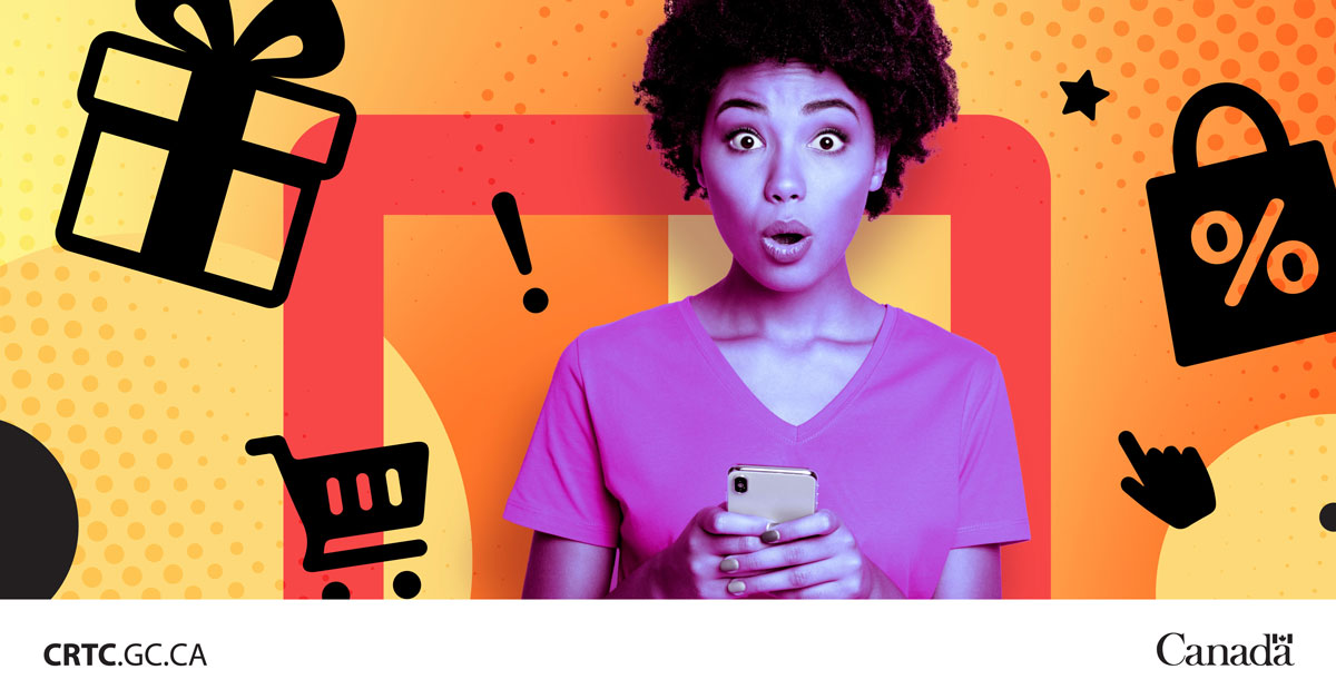 CRTCfra's tweet image. Vous avez trouvé une offre du #VendrediFou trop belle pour la laisser passer? 💻🛍️

Lorsque vous magasinez en ligne, faites-le sur des sites Web de confiance, évitez de cliquer sur des liens dans des publicités surgissantes et utilisez une méthode de paiement sécurisée. 🛡️