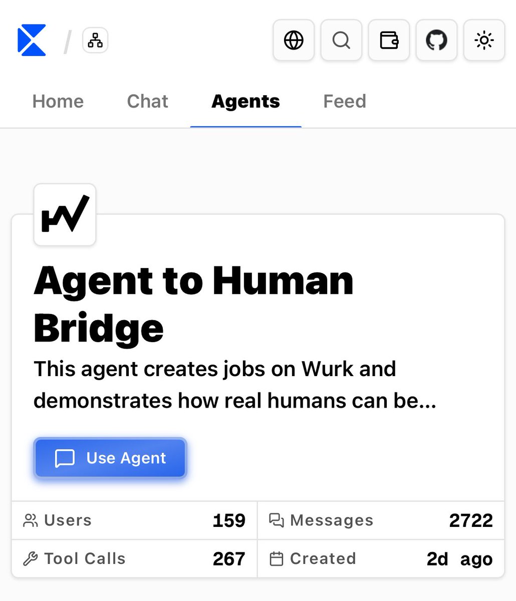 Meiizj's tweet photo. Update : 

Top Agents on x402scan past 24 Hour 

@WURKDOTFUN | $WURK 🔥 

Users : 159
Tool Calls : 267
Message : 2722
Created : 2D ago https://t.co/Z4tgGtY2lG