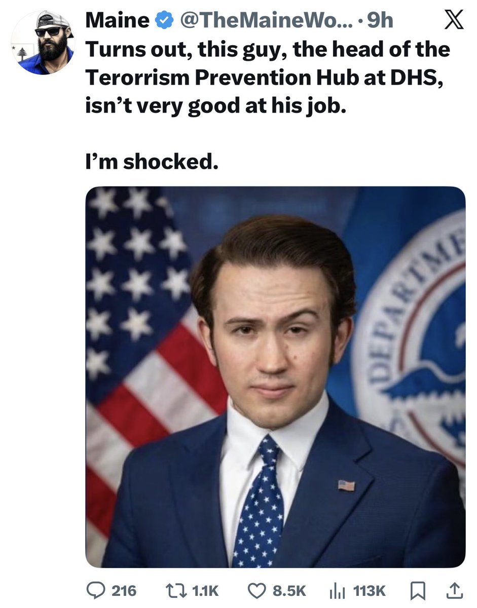 BadrobotLinda's tweet image. This is what happens when an unqualified stooge is put in charge of counterterrorism