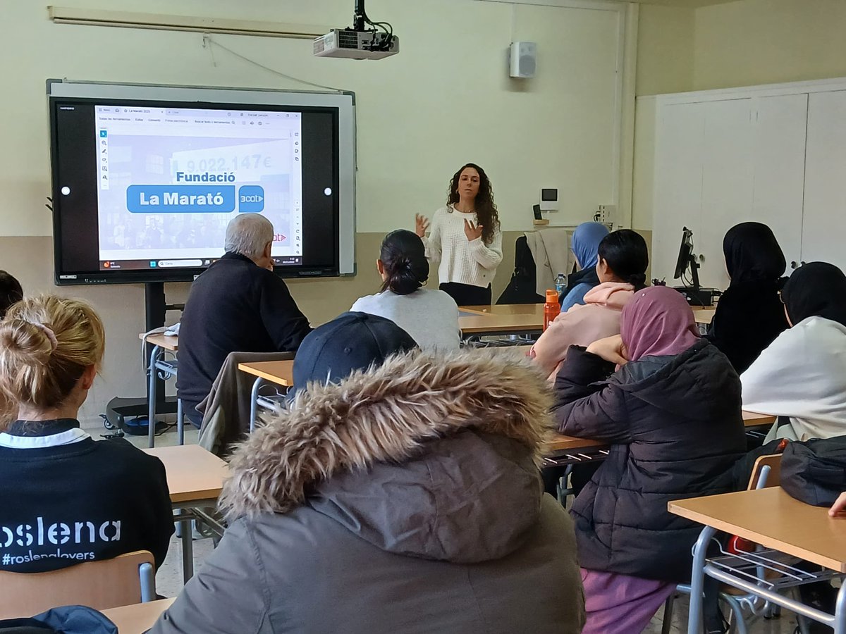 Agraïm la participació i xerrada sobre la Marató per a l’alumnat de GES1 i Ges2.