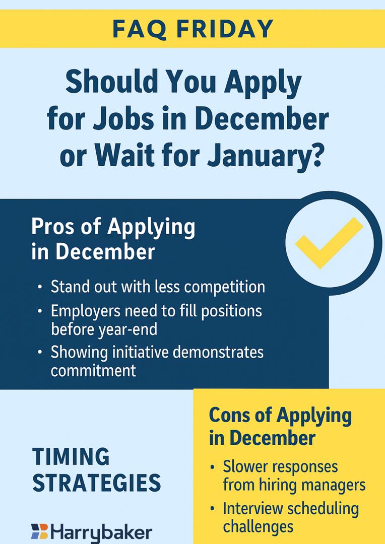 harrybakerpro's tweet image. 📌 #FAQFriday
Apply for jobs in December or wait till January?
✅ December: Less competition, active hiring, shows initiative.
⚠️ January: More openings, faster responses, fresh networking.
📈 Tip: Apply now, prep for January surge. Success favors the prepared.
#CareerStrategy