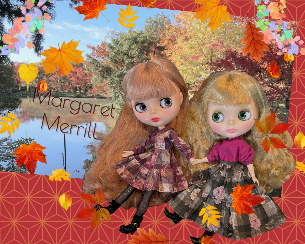 Merril_doll's tweet photo. 紅葉見てきたの🍁

#blythe #紅葉　#ドール　#手作りドール服　#ドール服　#手作り #ハンドメイド　#ブライス https://t.co/x3msI5qs6W