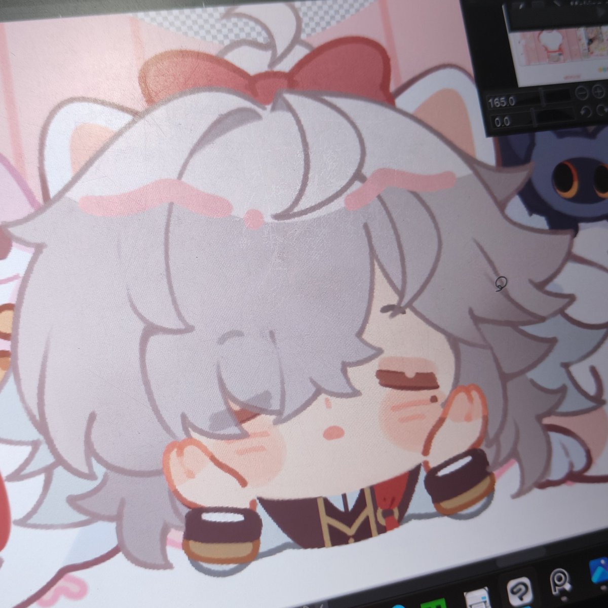 Is he sleeping or asking for a kiss