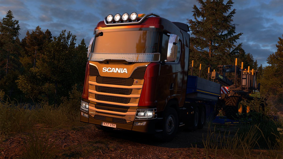 SCSsoftware's tweet image. Have you hauled with our new Forest Machinery DLC in Euro Truck Simulator 2 yet? 😍

Share your screenshots with us! 📸

And don’t forget to check out the ETS2 &amp;amp; ATS Forest Machinery Bundle, with a special 50% off! store.steampowered.com/bundle/64164/ 🚛