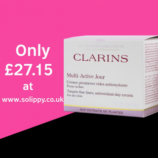 Only £27.15 for this #Clarins Multi Active Day Cream 50ml at solippy.co.uk 

#Shop today at solippy.co.uk

#solippy #skincare #BlackFridayDeals #BlackFridaySale #BlackFridayShopping #beauty  #epsom #surrey #BlackFriday