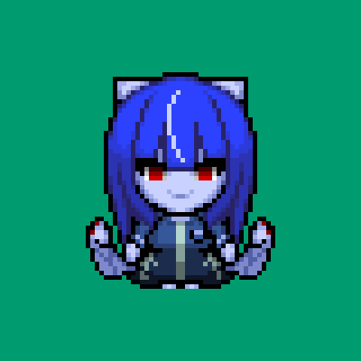 リトスノさん宅の鮫妻ちゃんドットを久しぶりに('・_・`) 