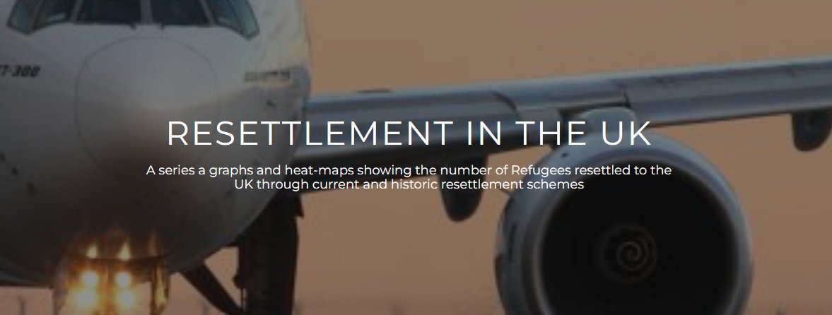 Updated interactive heat-map and graph showing the number of refugees resettled to the UK, broken down by local authority and resettlement scheme now available at andyhewett.com/resettlement #resettlement #acrs #arap #ukrs