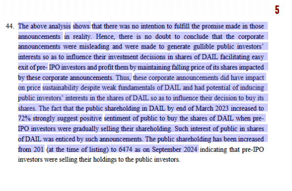 RajStockWatch's tweet image. 🚨SEBI axe 🪓 falls on  Droneacharya Aerial Innovations. Promoters and related parties banned for 2 years from market and fined.   

Stock price manipulation using some 36 FAKE Announcements to help PRE IPO investors  to EXIT by dumping stock on new retail investors.  (Pre IPO…
