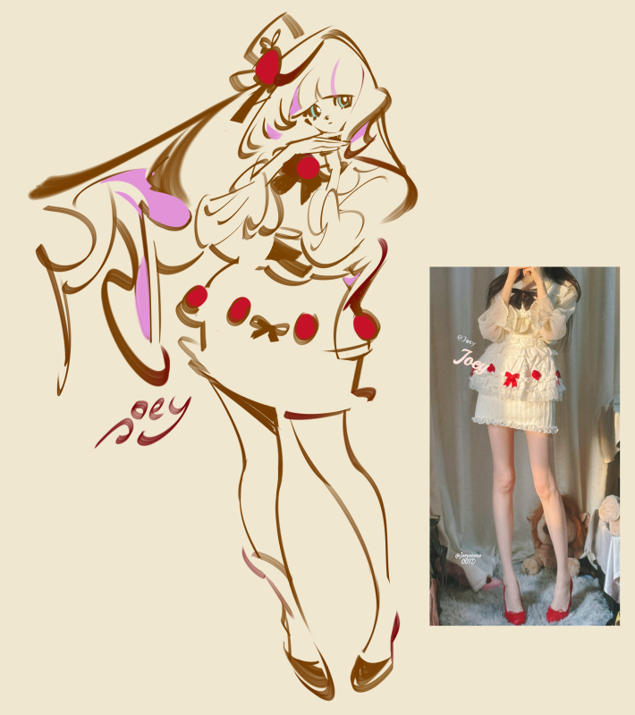 Joeyccoco's tweet photo. Strawberry Cupcake!    
I used my own photos as references to draw Stocking🍓 

#Newパンスト 
#NewPSG https://t.co/KKPM5mnK97
