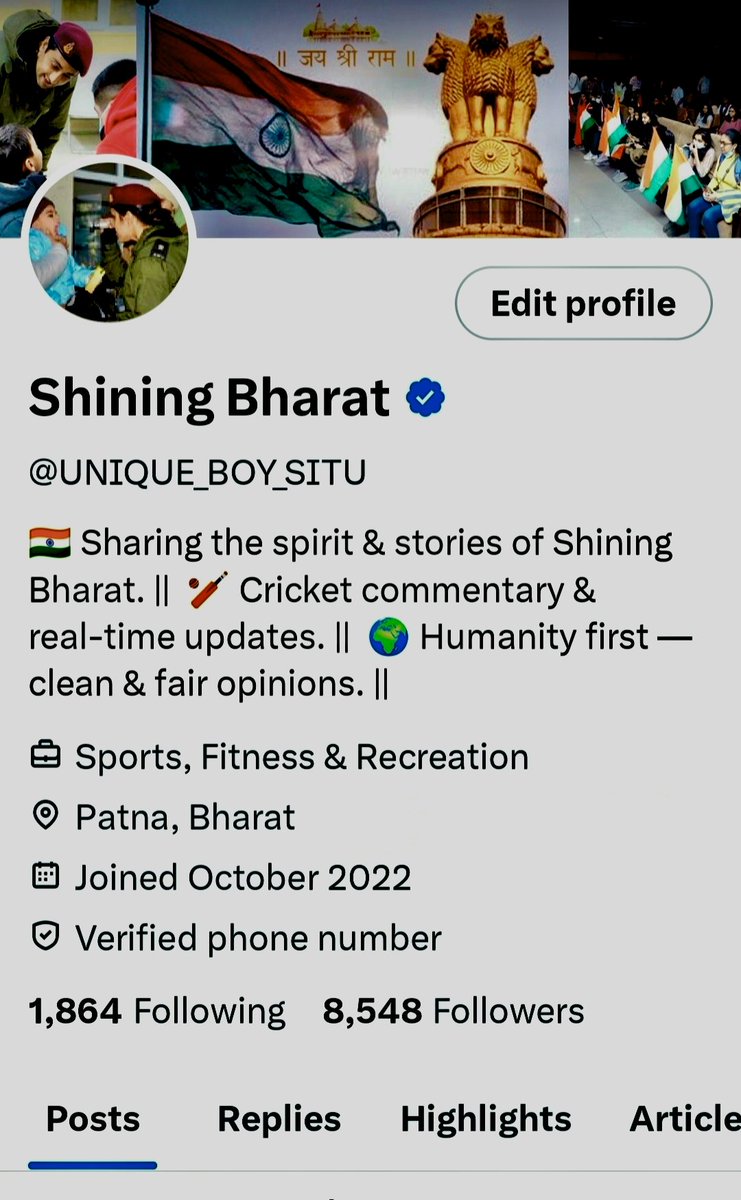 UNIQUE_BOY_SITU's tweet image. Back after a long year ✨

A fresh start with a positive mindset.
Here to share good vibes, honest thoughts &amp;amp; the moments I truly enjoy.

Let’s rebuild again---  stronger than before.

Grateful for everyone who stayed. ❤️🇮🇳
#NewBeginning #ShiningBharat
