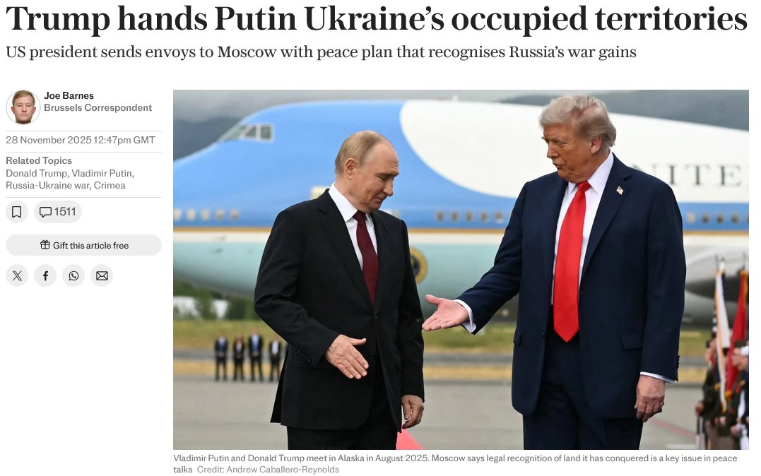 ObsDelphi's tweet image. 🇺🇸🇷🇺La grande trahison des États-Unis.

Nous y sommes, Donald Trump s&apos;apprête à reconnaître les territoires annexés par la Russie et marque une rupture historique entre les États-Unis et l&apos;Europe.

En favorisant Poutine à ce point, il prouve que Washington n&apos;est plus notre allié…