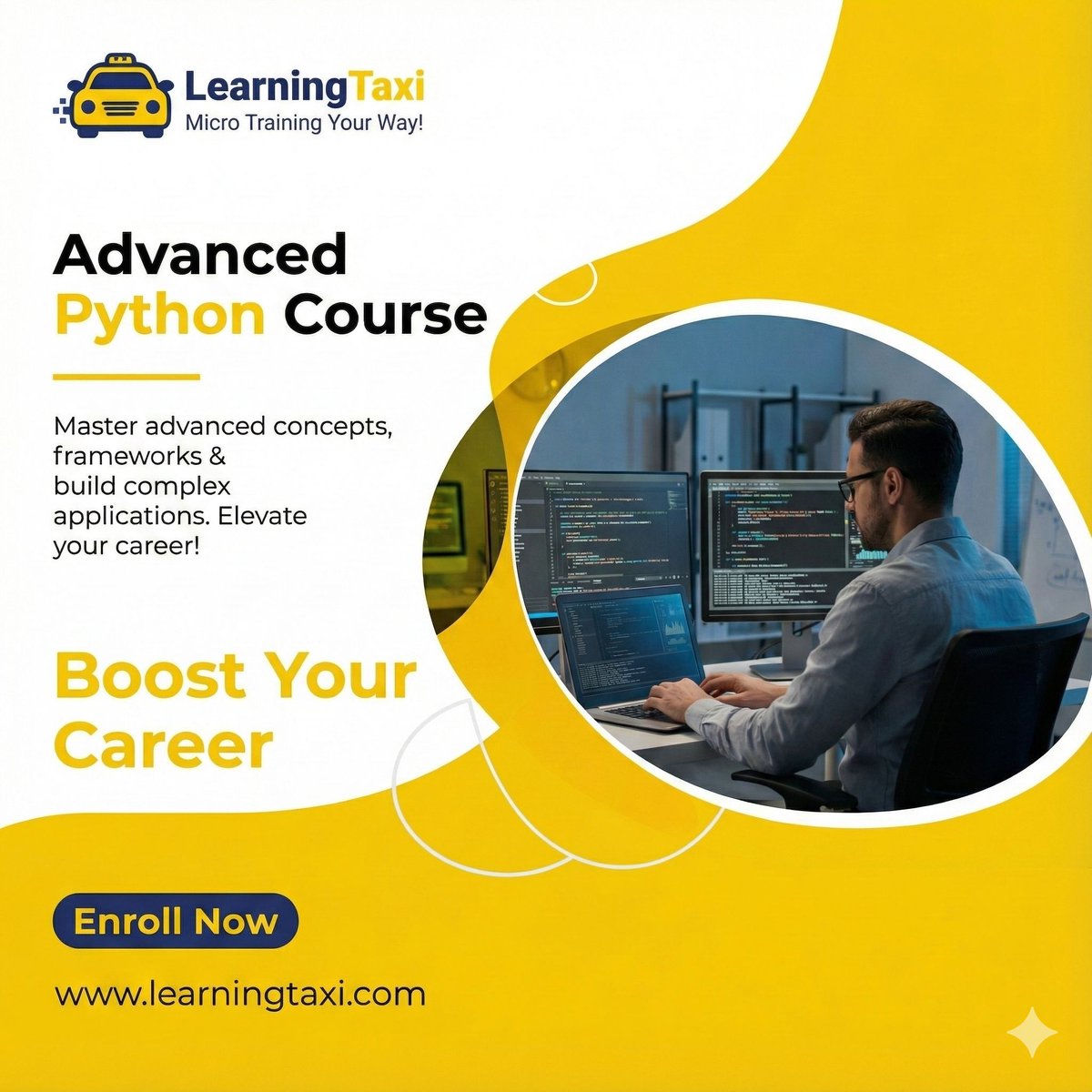 LearningTaxi's tweet image. Advanced Python Course
Boost Your Career.
Enrol  Now!
learningtaxi.com

#LearningTaxi #MicroLearning #LearnIn2Minutes #SkillUp #FastLearning #DigitalLearning #EdTech #GrowEveryday #SelfImprovement #OnlineCourses #ShortVideos #LearnOnTheGo #ProductivityTips #StudyMotivation