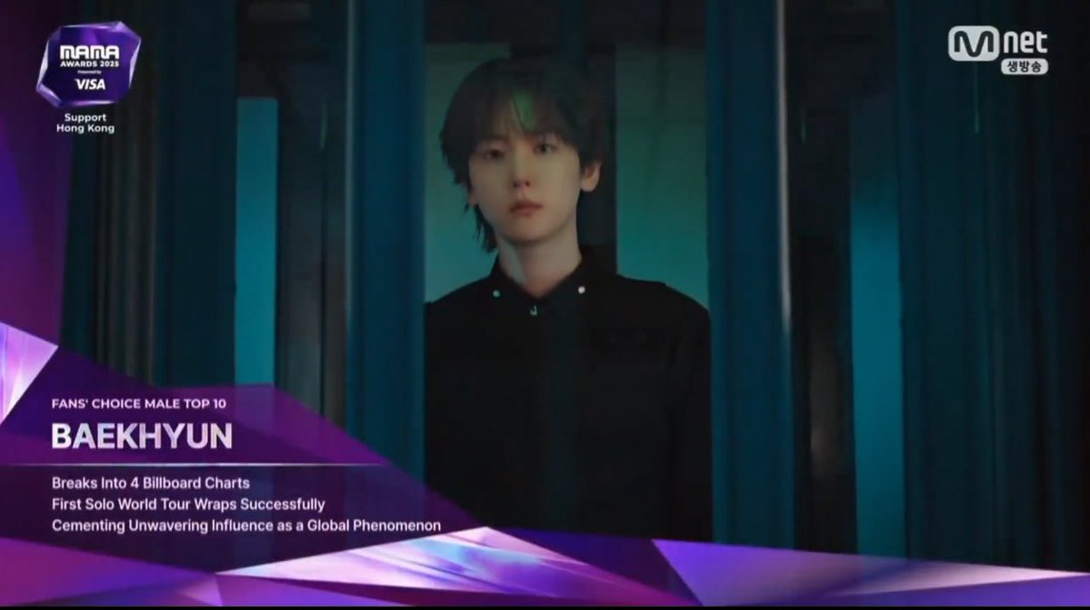 Lu_exo82's tweet image. #BAEKHYUN wins Fans&apos; Choice of the Year (Male) Category at MAMA 2025  : 

- Breaks Into 4 Billboard Charts
- First Solo World Tour Wraps Successfully
- Cementing Unwavering Influence as a Global Phenomenon

Congratulations our beloved Baekhyun 🥹🎉