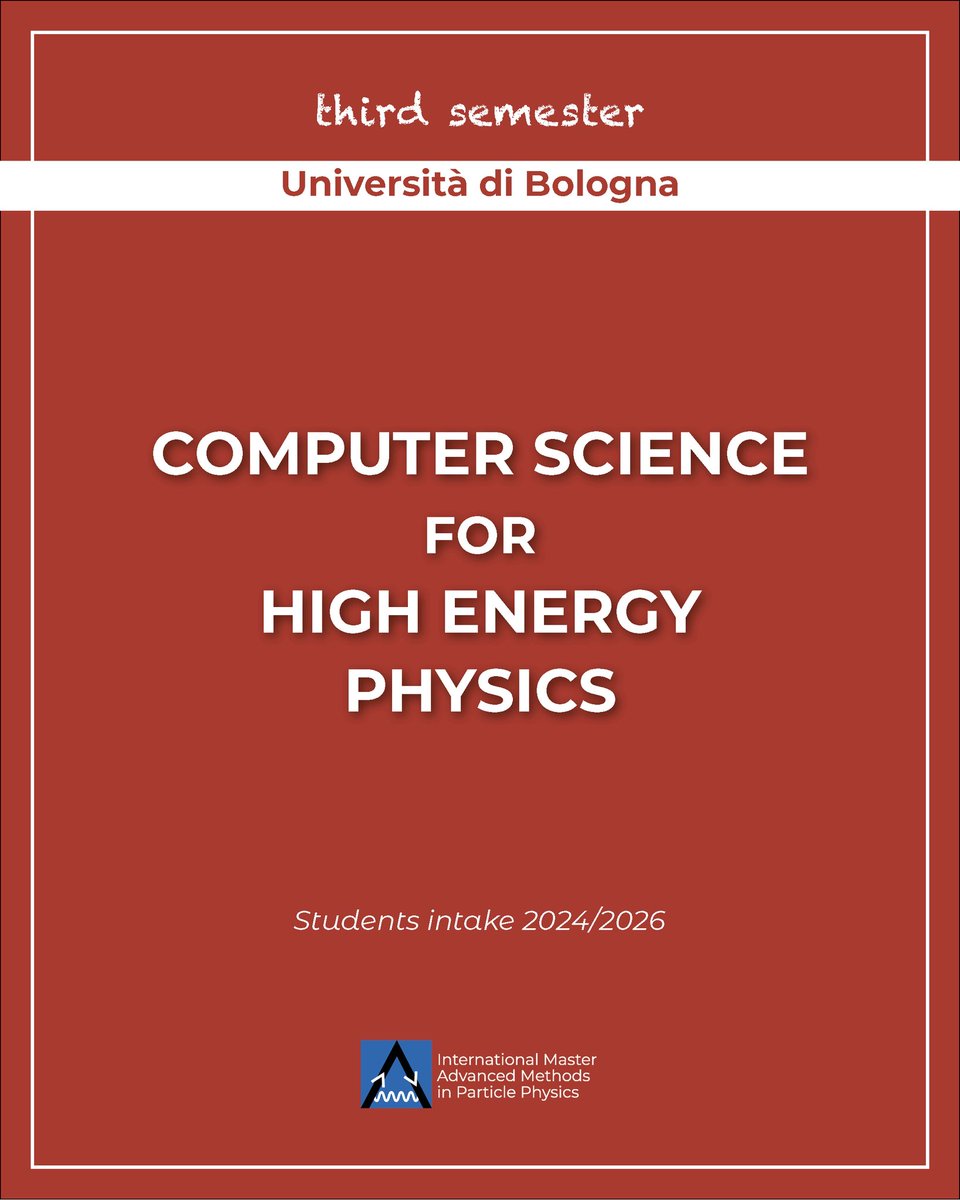 imapp_in's tweet image. Module 3️⃣ &quot;𝘾𝙤𝙢𝙥𝙪𝙩𝙚𝙧 𝙨𝙘𝙞𝙚𝙣𝙘𝙚 𝙛𝙤𝙧 𝙃𝙞𝙜𝙝 𝙚𝙣𝙚𝙧𝙜𝙮 𝙥𝙝𝙮𝙨𝙞𝙘𝙨&quot; for students from intake 2024/2026 currently in Bologna.

More info about IMAPP courses 👉 imapp.eu/programme/cour…

#particlephysics #masterprogram #erasmusmundusjointmaster #EUFunded 🇪🇺