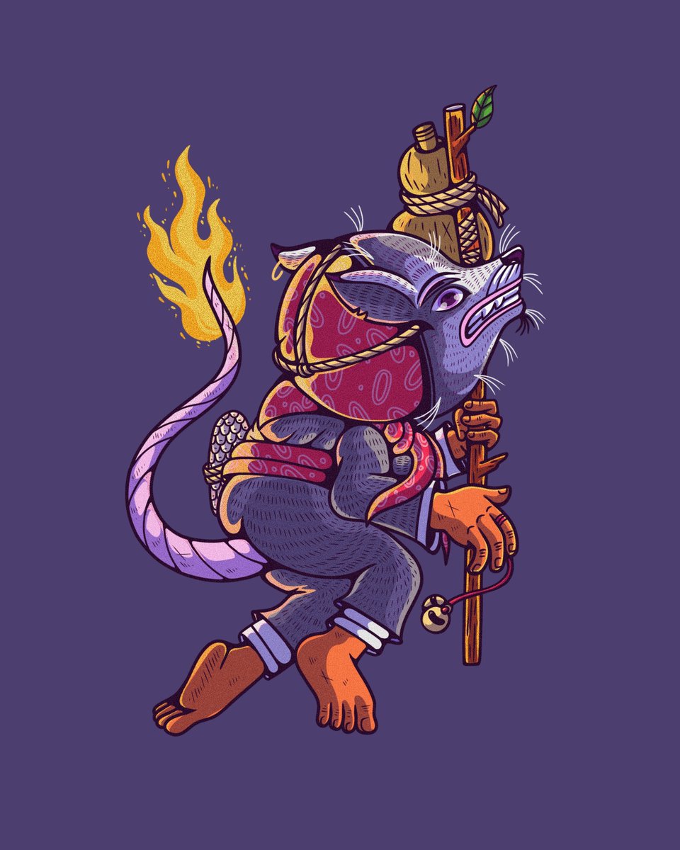 ElCapitanCopete's tweet image. Danza de fuego 🐁🔥

En aquellas épocas de oscuridad por las que vivían nuestros ancestros, Este ser les obsequio el fuego para aliviar su frío. 

#mexicoprehispanico #illustration #procreate