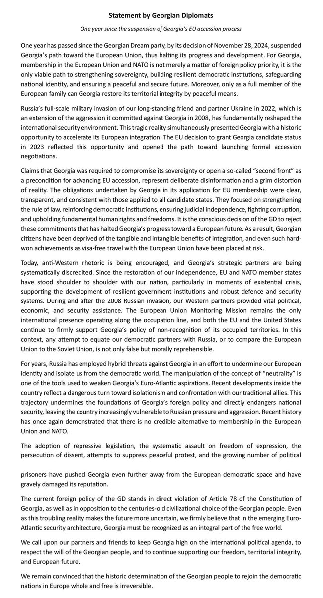 Issued by #Georgian #diplomats from all generations!

See the full list of signatories here:

docs.google.com/document/d/1bf…