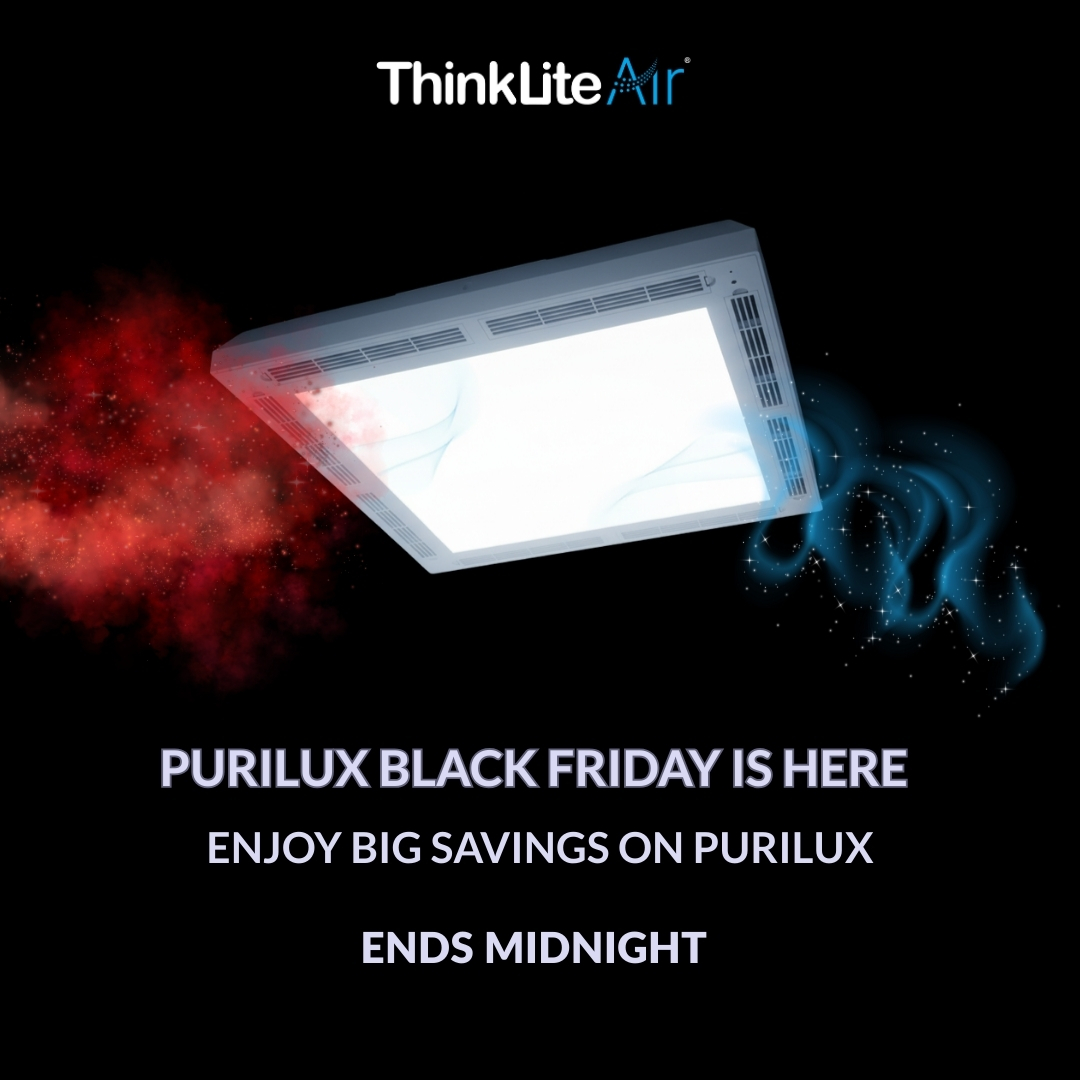 Think air purification isn’t a business investment? Think again.

Improving IAQ can boost cognitive performance by up to 61%, according to Harvard research—directly impacting productivity.

Purilux purifies air for healthier spaces. Black Friday savings: thinklite.com/contact