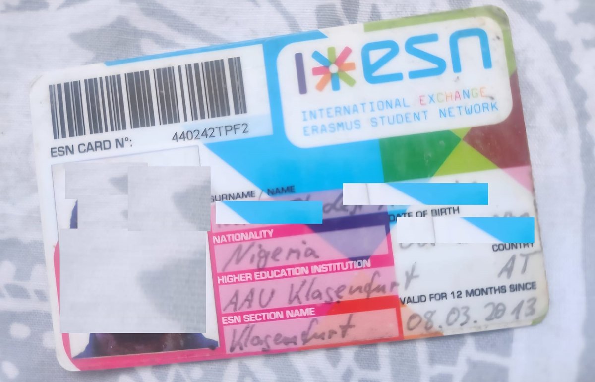 studyeurope123's tweet photo. Quick update!!!

For all European student, do not forget to apply to Internation European Student Network

Benefits
📍 Free seminar attendance
📍 Discounted shopping
📍 Access to start-up funding 
📍 Access to full funded scholarship
📍 Funding of projects

amongst many others

Here is how the membership card looks like.

This is mine in 2013

How to apply?

Consult with your international student union then show them my own card as a simple that you want to join.

The procedure might have changed.
click here 
https://t.co/bC6lOGoicN

Share this to all European student especially those in Schengen region

NOTE: You cannot apply from Nigeria. You must be currently a student within Europe.