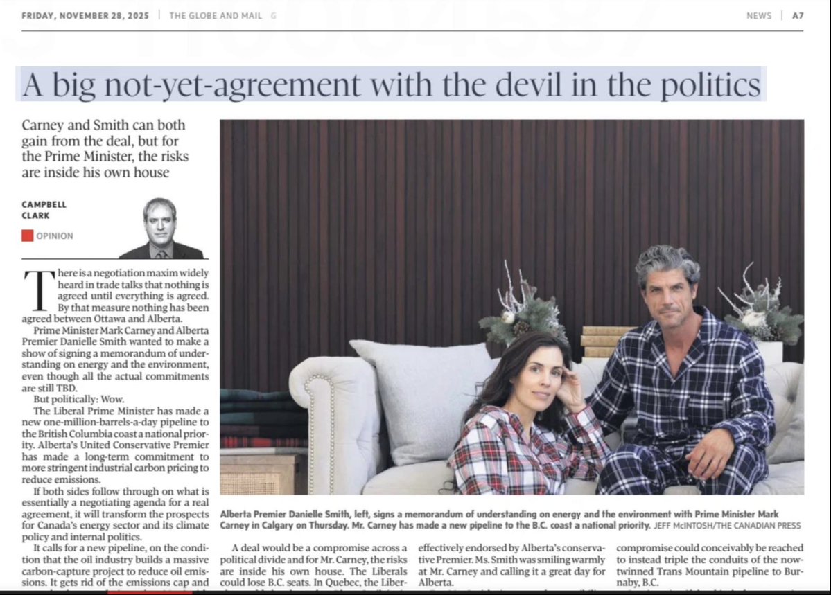 susandelacourt's tweet image. Thank you, online (Globe2Go) version of @globeandmail today for this pic beside Campbell&apos;s (excellent) column. Started my day with a laugh. :)