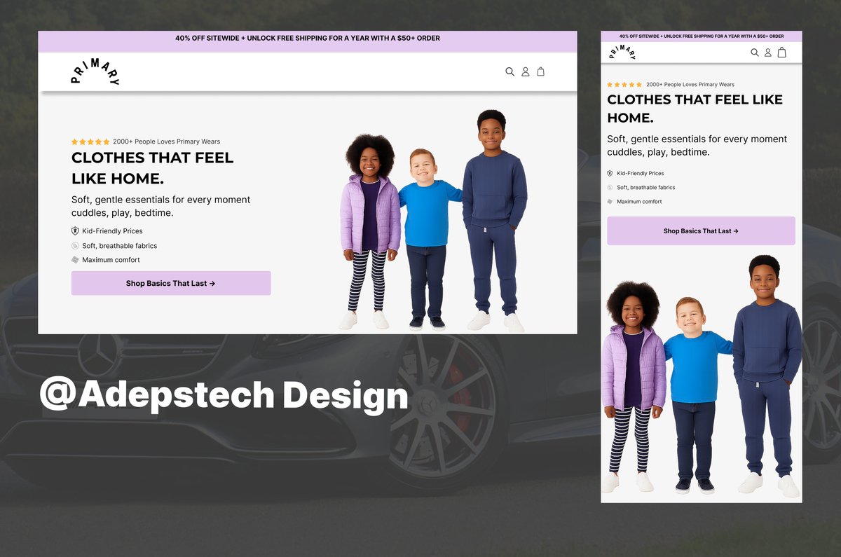 AdepsTech's tweet image. Your hero section is the gateway to your brand.

When optimized, it builds trust, captures attention, and improves conversion performance.

I design this on @figma 

#UXDesign #WebStrategy